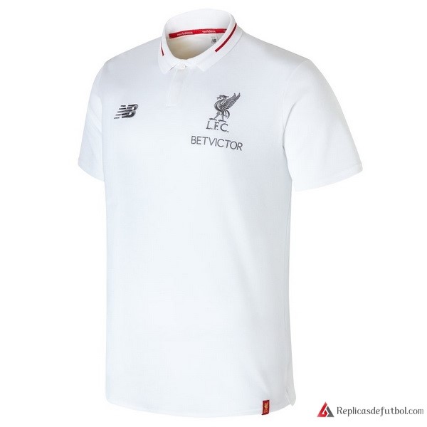 Polo Liverpool 2017-2018 Blanco Rojo